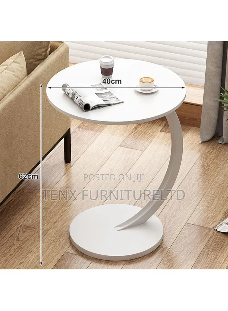 Side Table (Single Tier) White