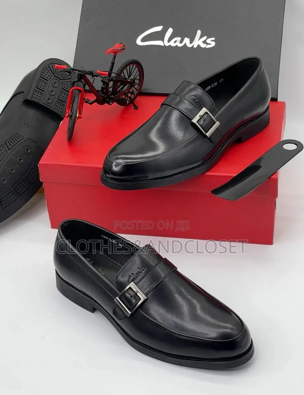 Black Leather Monk Strap Loafers
