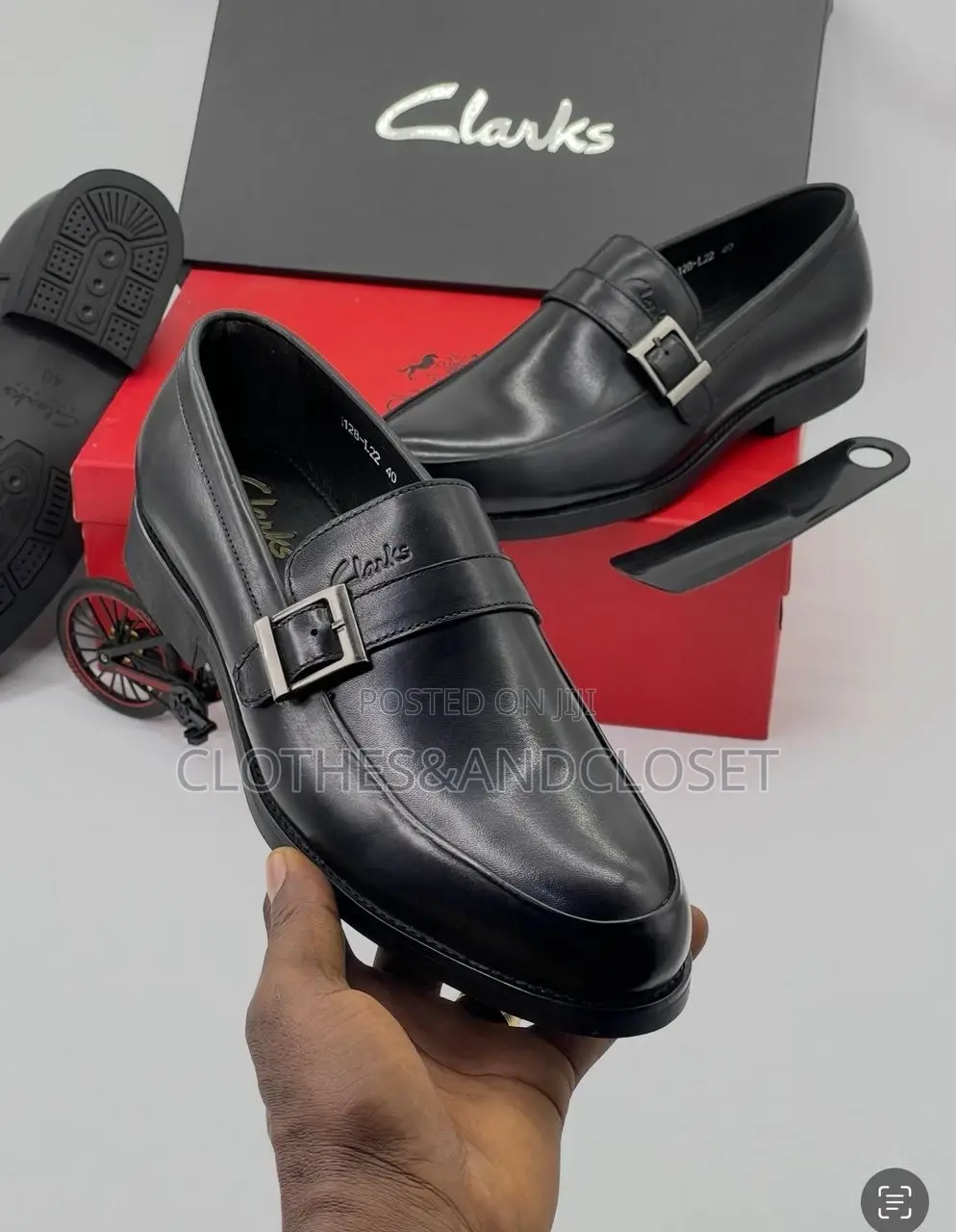 Black Leather Monk Strap Loafers