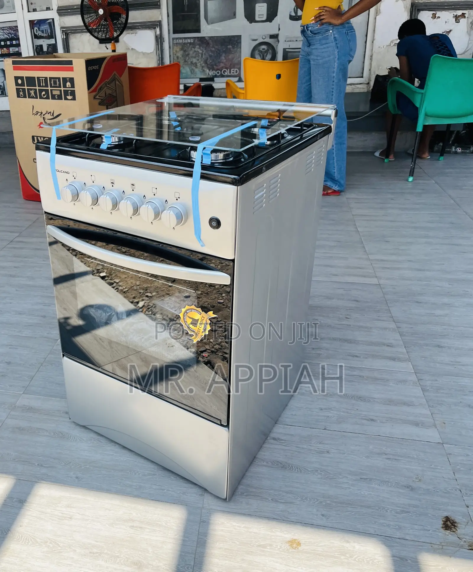 Order Authentic Volcano 50x50 4 Gas With Oven Grill(Gray) 