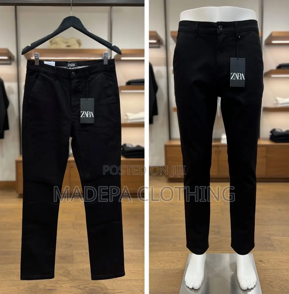 Straight Khaki Trousers