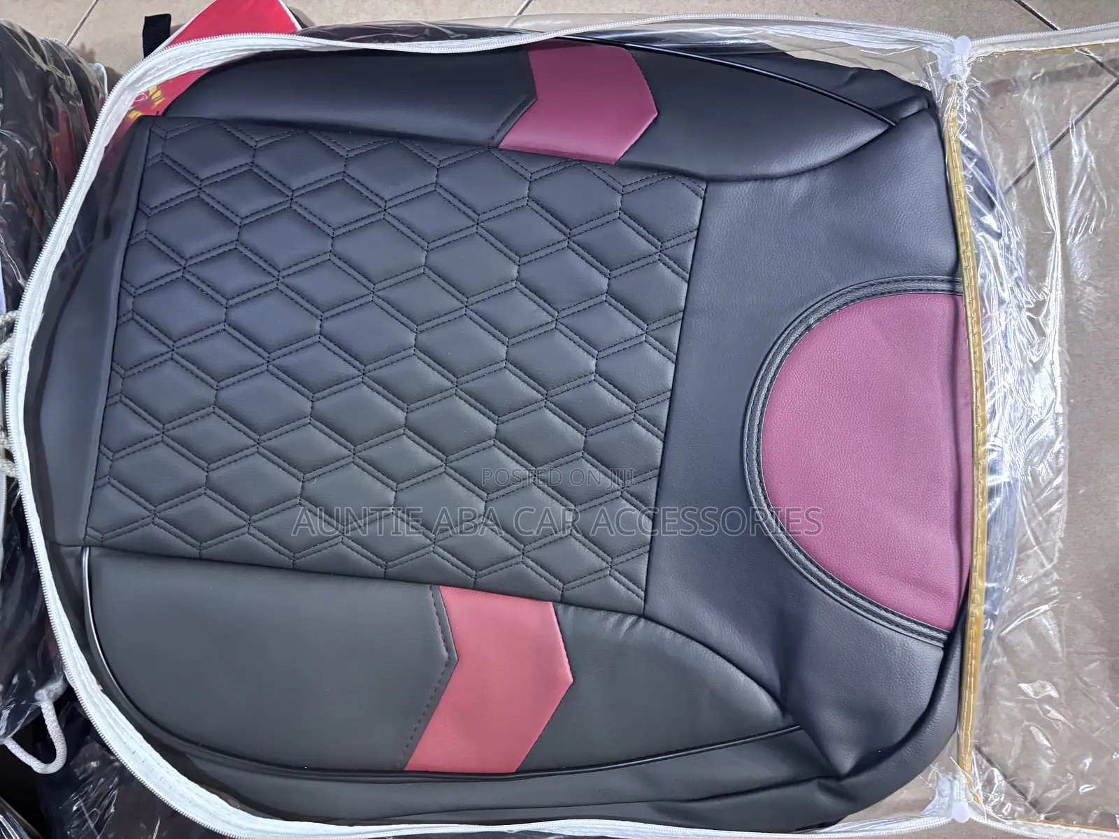 Red and Black Quality Leather Seat Covers