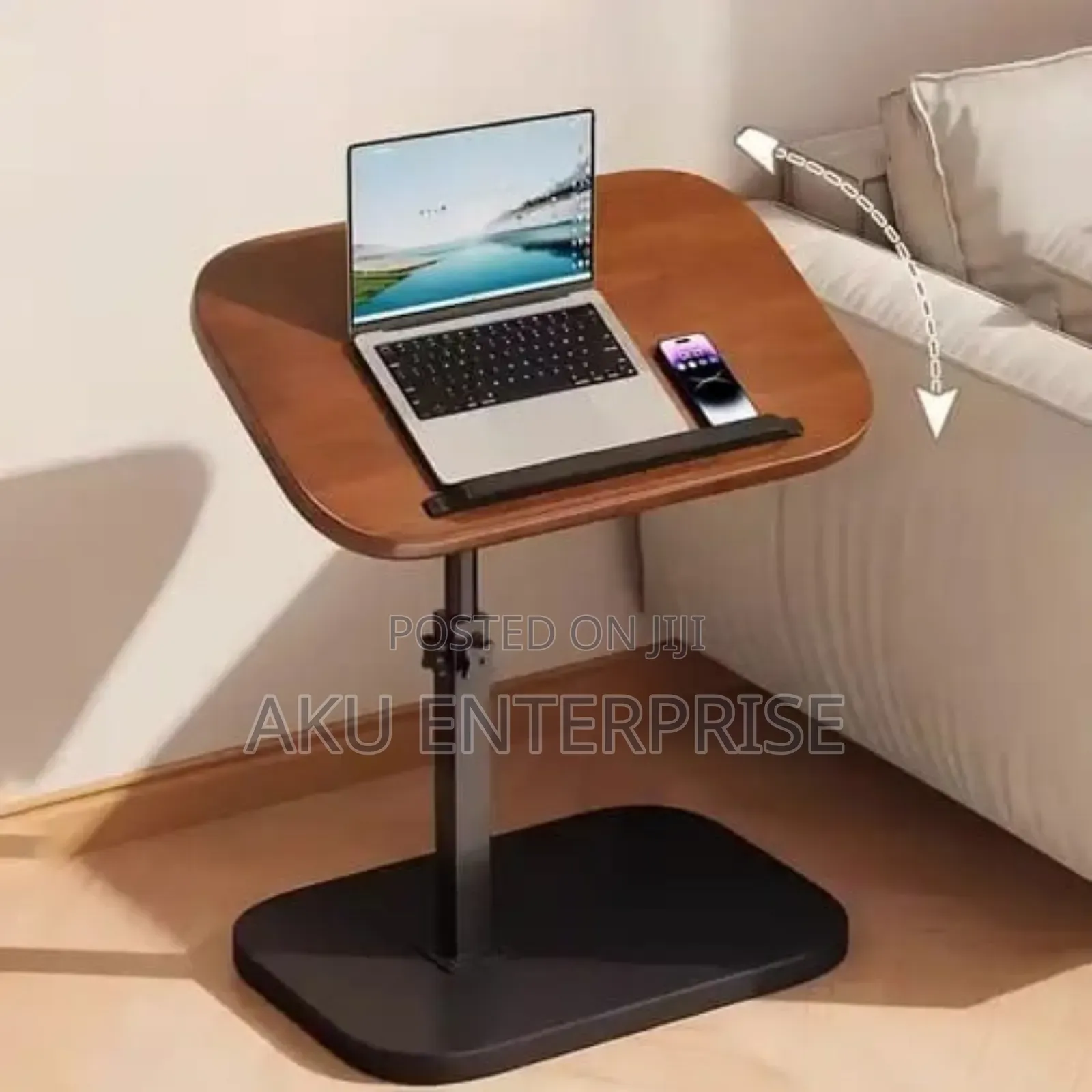 Laptop Bedside Table Brown