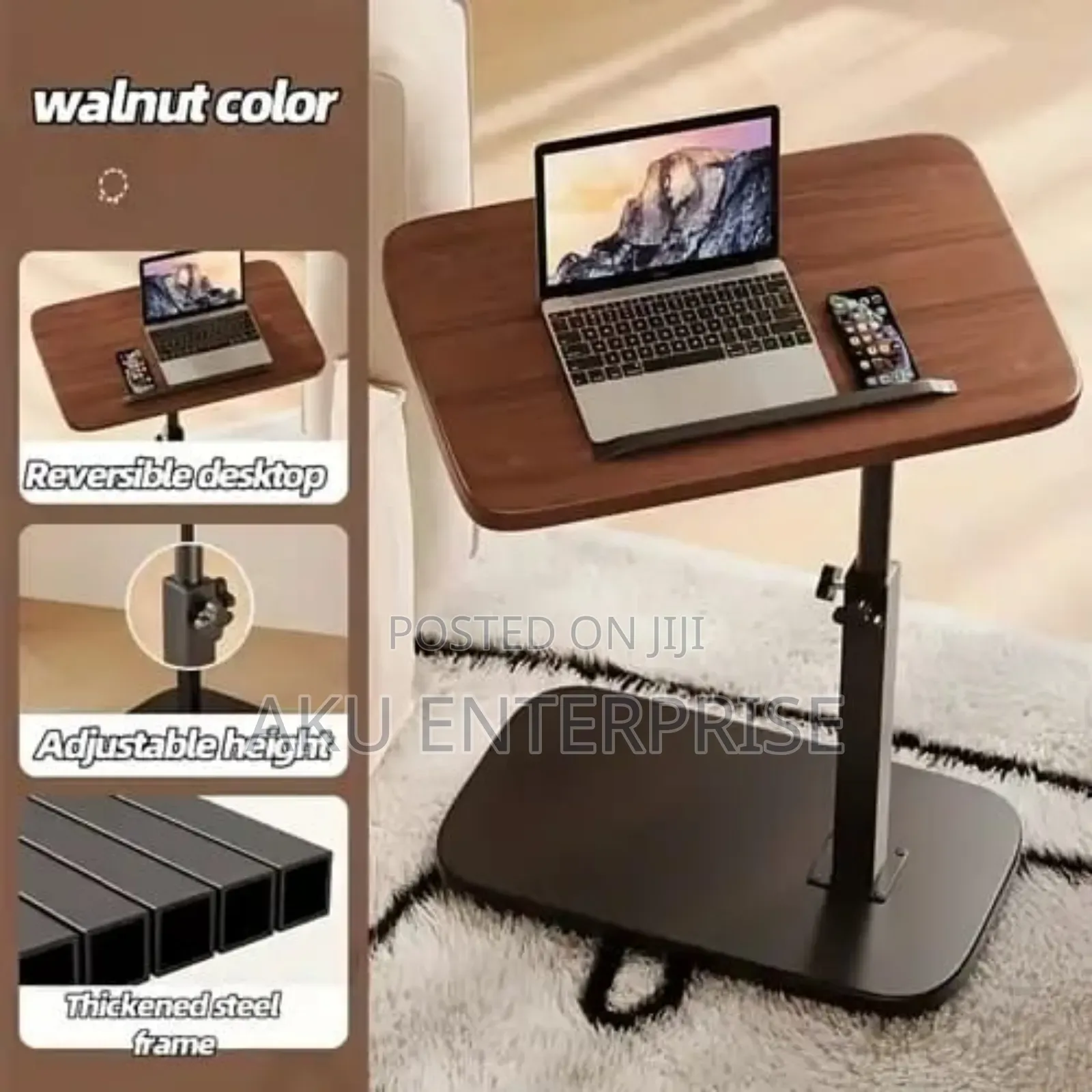 Laptop Bedside Table Brown