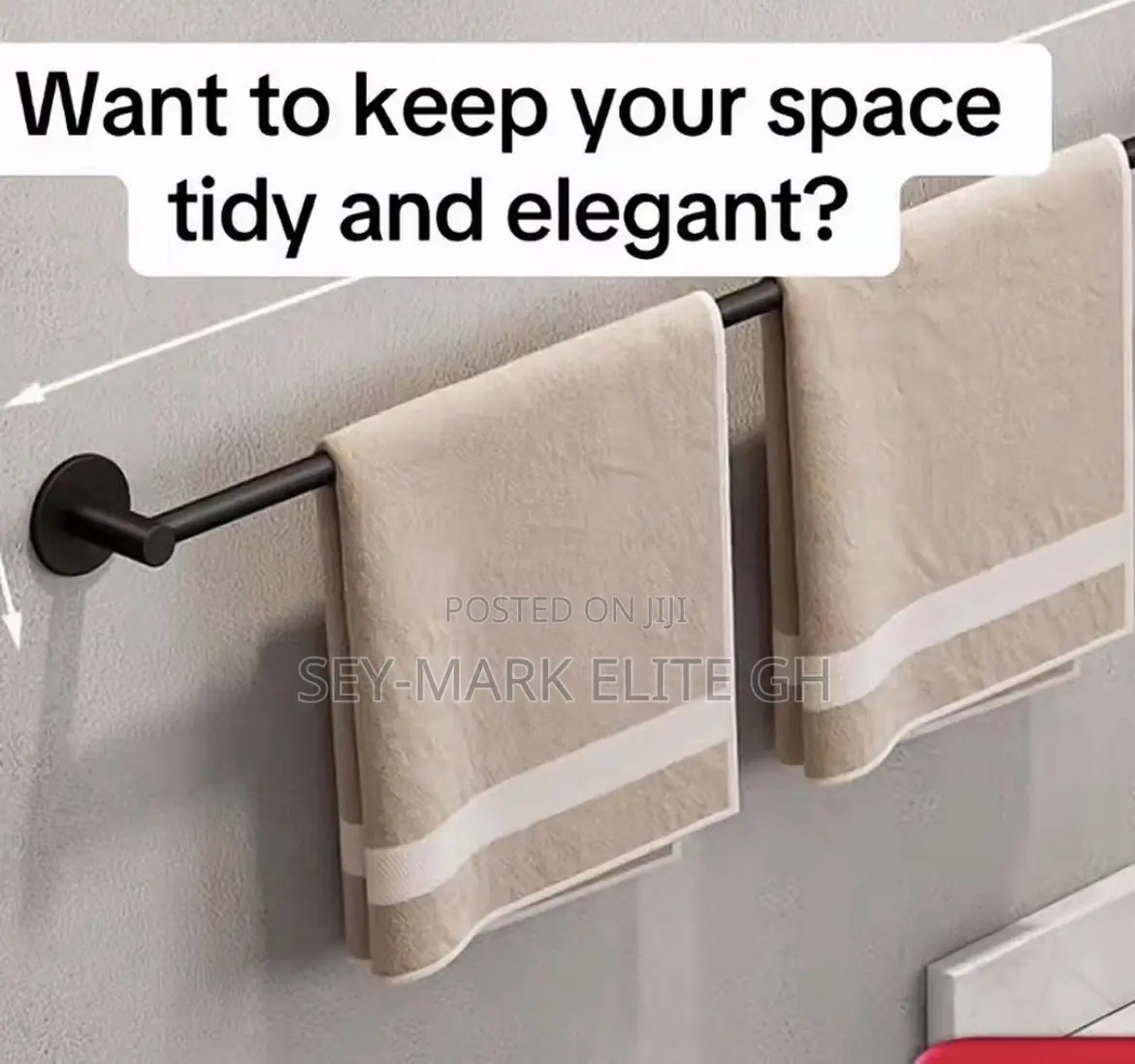 Single Bar Metallic Towel Hanger