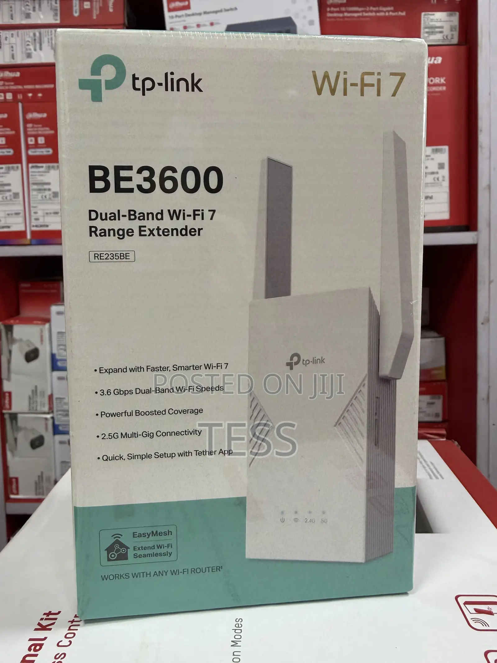 Tp-Link Wifi Extender Re235be Be3600 Dual-Band Wi-Fi 7 Wlan Repeater