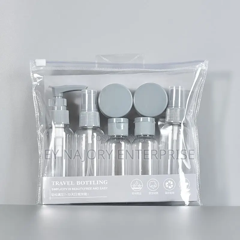 7pcs Travel Bottle Set for Skincare Toiletries-Refillable Leakproof