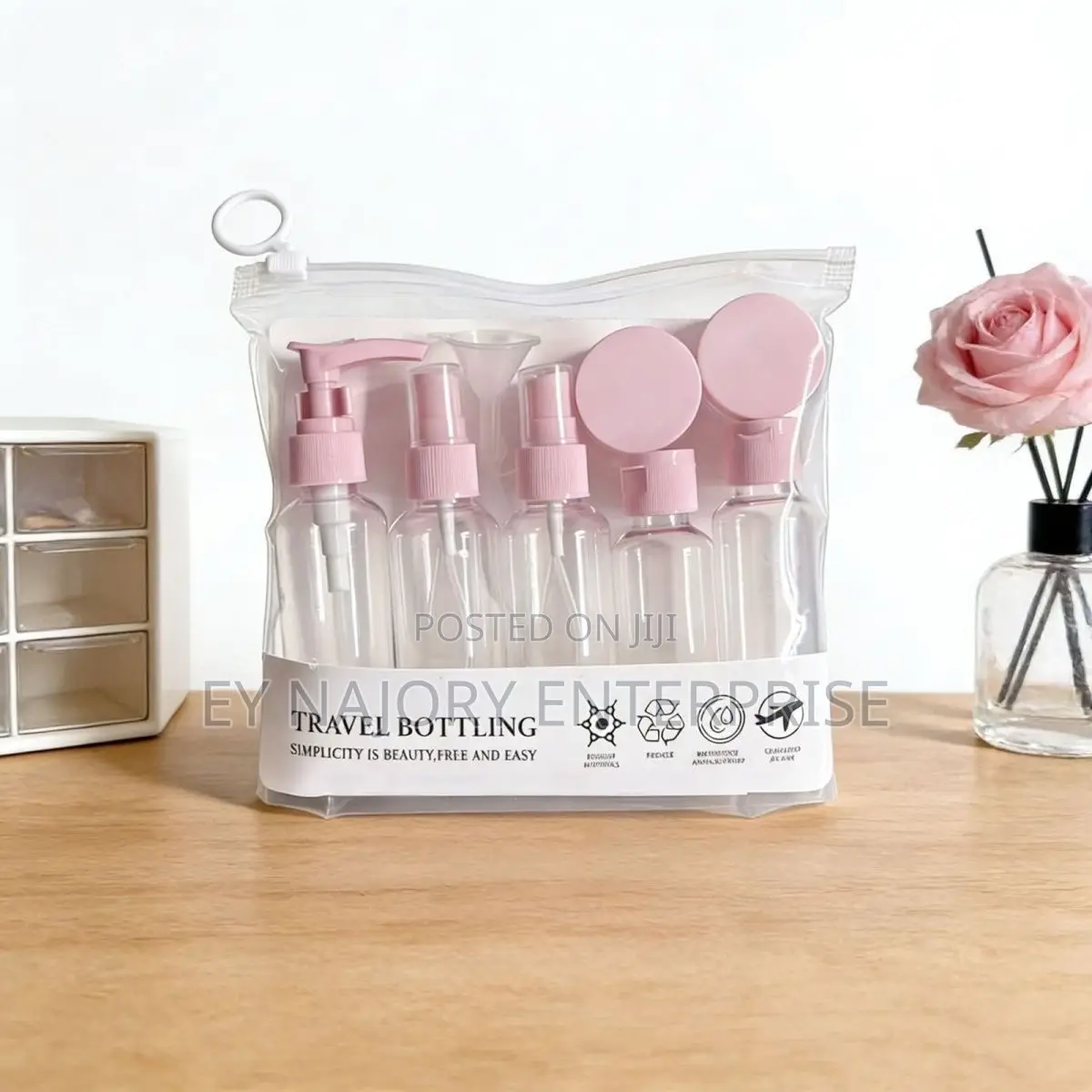 7pcs Travel Bottle Set for Skincare Toiletries-Refillable Leakproof