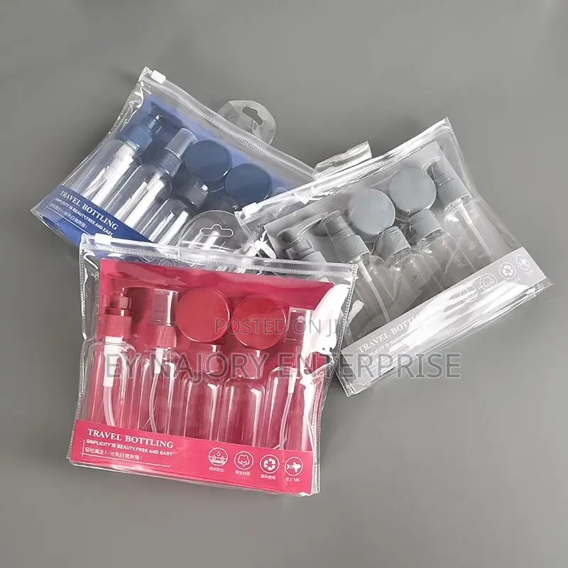 7pcs Travel Bottle Set for Skincare Toiletries-Refillable Leakproof