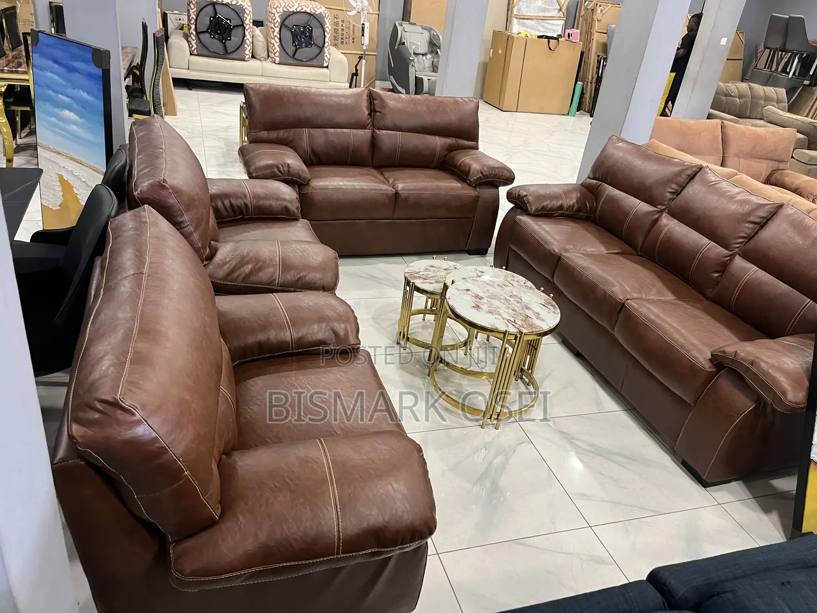 Royal Seven Seater Leather Set, Very Quality and Neat