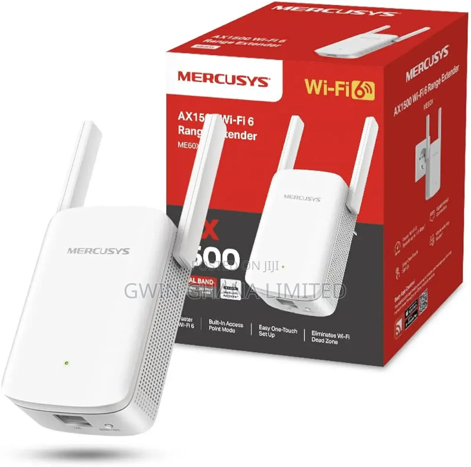 Tp-Link Mercusys Me60x Wifi 6 Ax1500. 1500mbps.2000sqft Coverage. Mesh