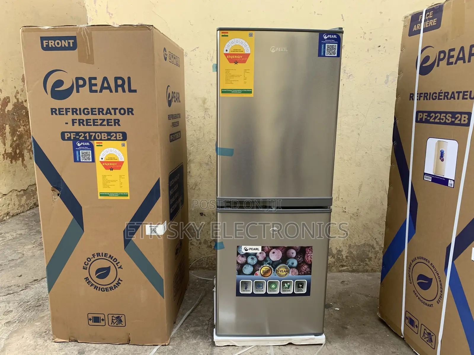 Pearl 125liters Double Door Fridge Pf-2170b-2b