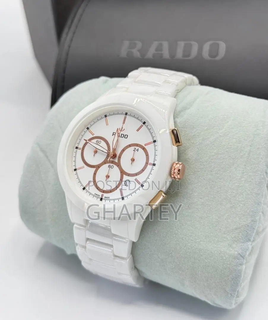 Rado White Ceramic Chronograph Watch – Sleek Luxury Redefined