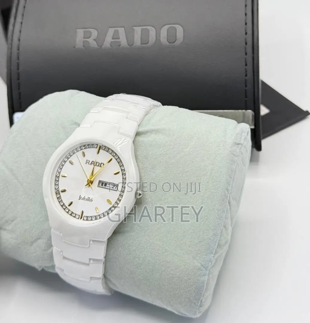 Rado White Ceramic Chronograph Watch for Ladies