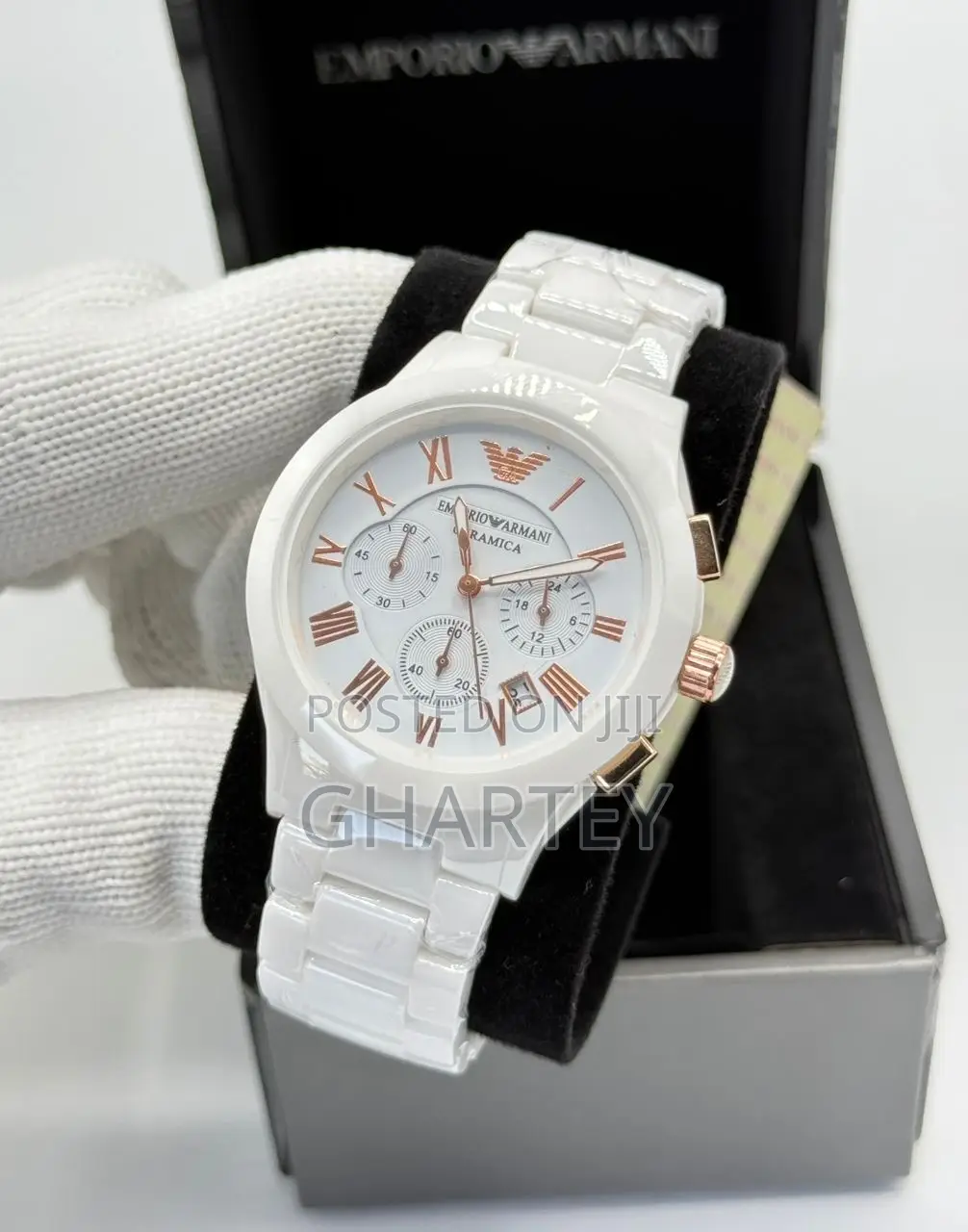 Emporio Armani Luxury Ceramic Chronograph Watch