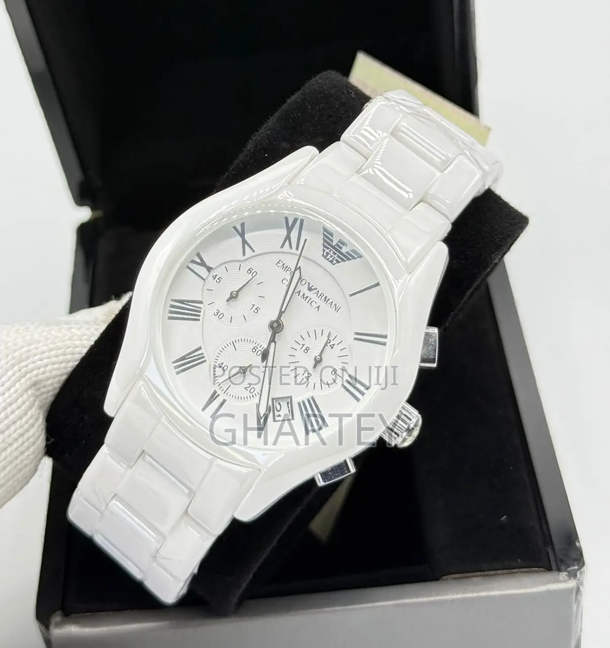 Emporio Armani Luxury Ceramic Chronograph Watch