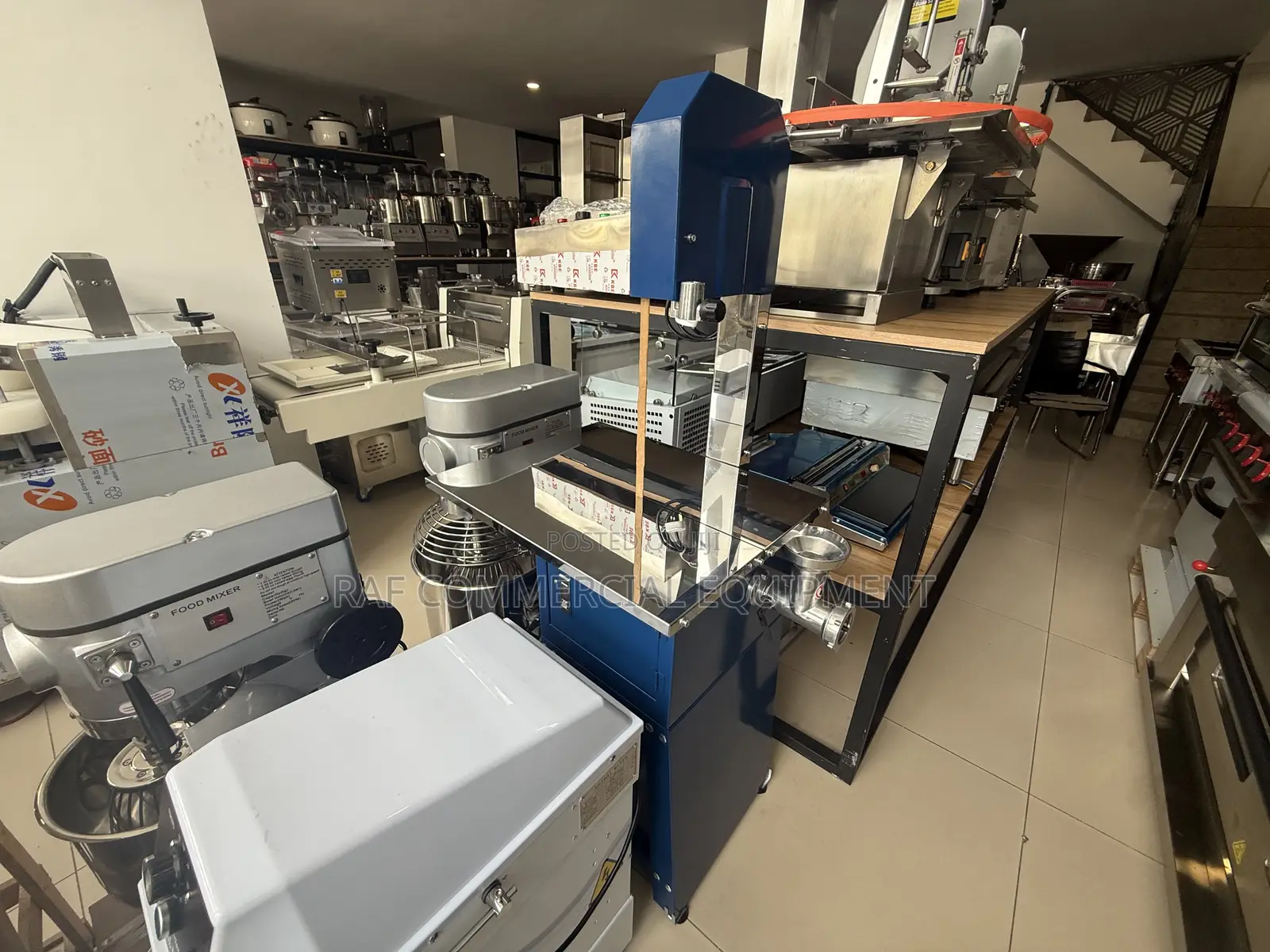 Commercial 2 in 1 Standing Bonesaw and Meat Grinder