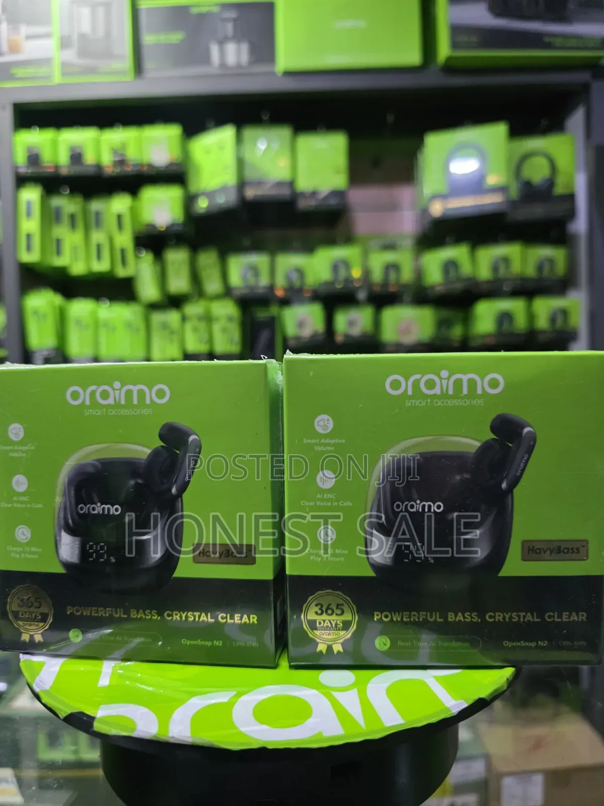 Oraimo Opensnap N2 Deep Bass Open-Ear True Wireless Earbuds