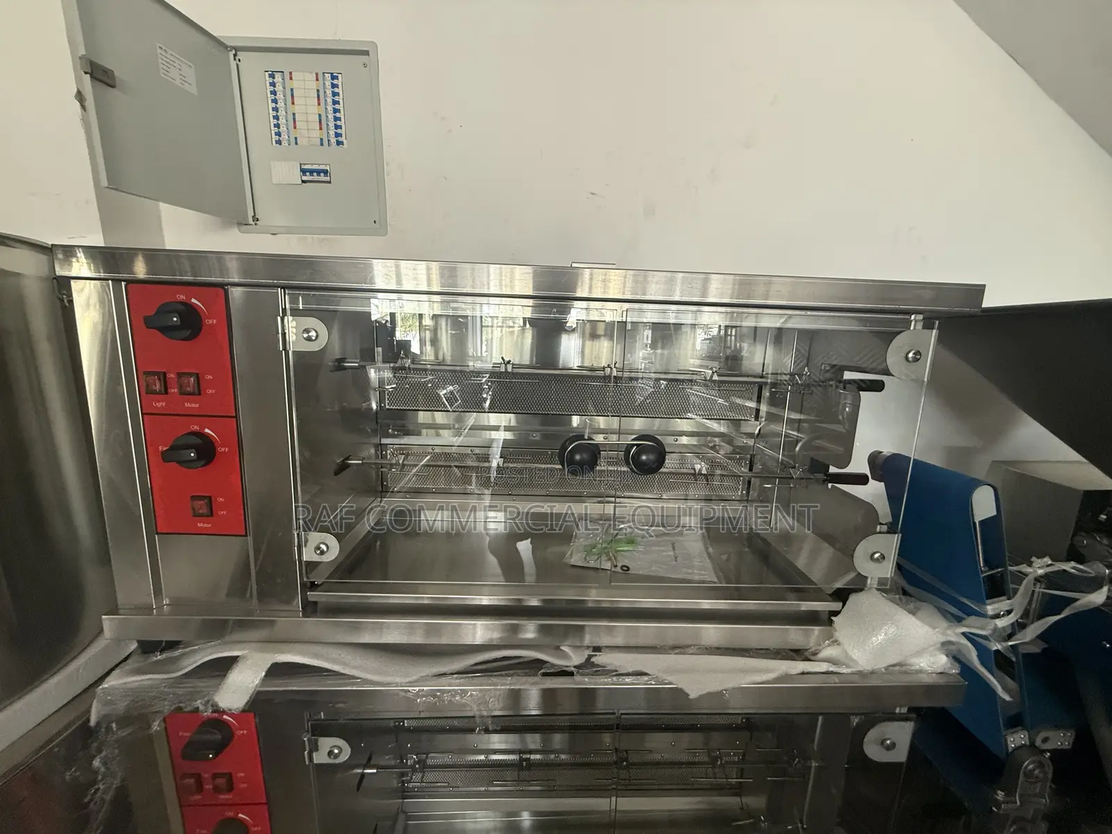Commercial Stainless Steel Gas Chicken Rotisserie 2 Layer