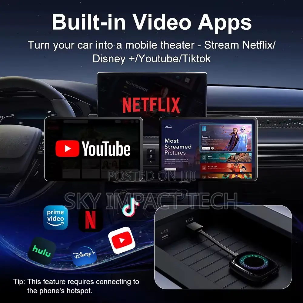 Wireless Carplay and Android Auto Ai Box (Youtube View)