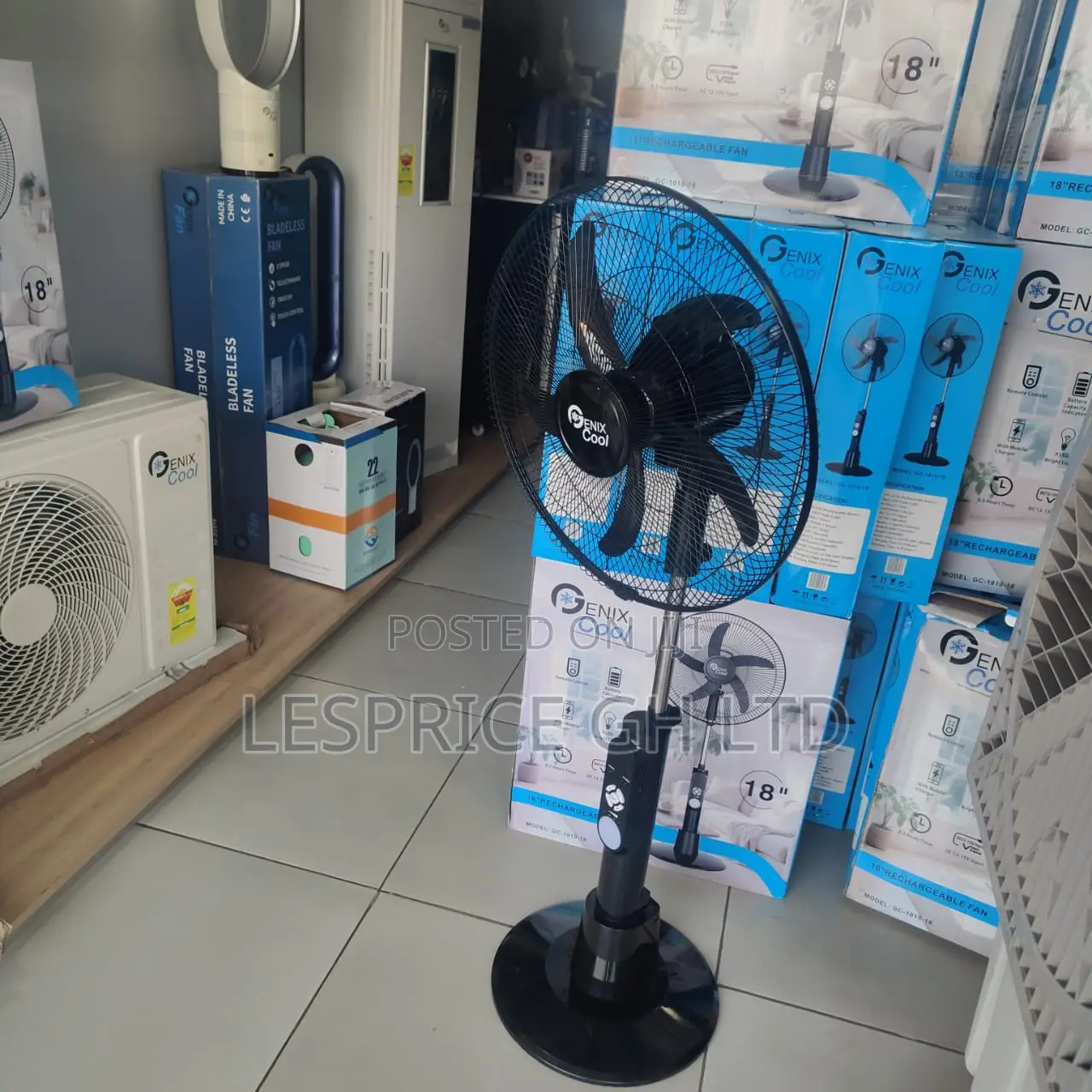 Excellently Designed 18inches Genix Rechargeable Fan
