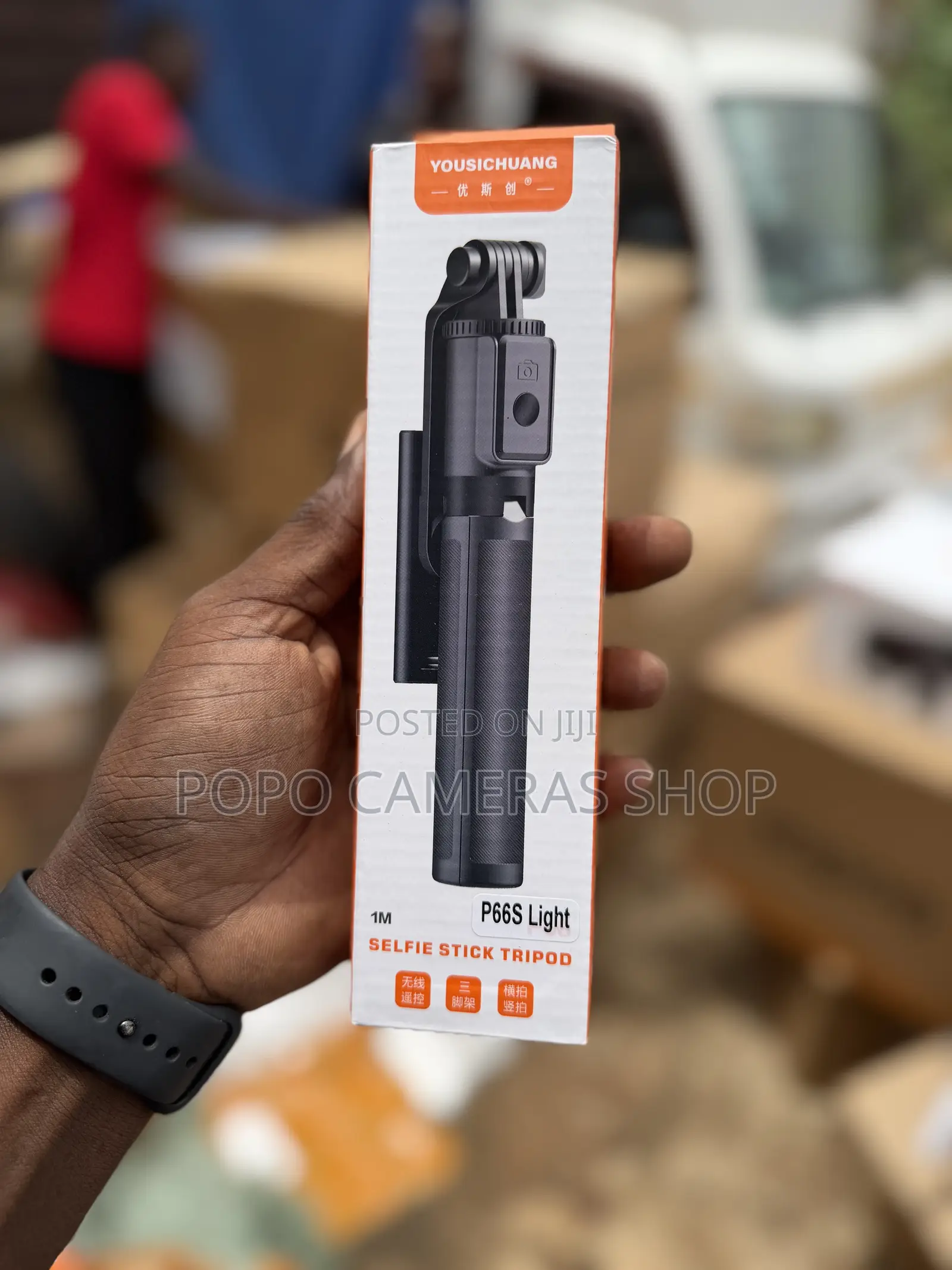 P66s Selfie Stick With Light
