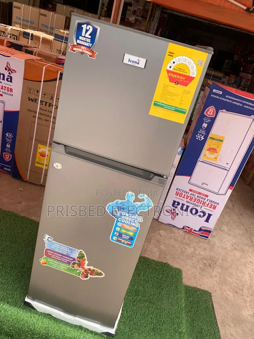 Icona Durable Double Door Fridge 136 Litres