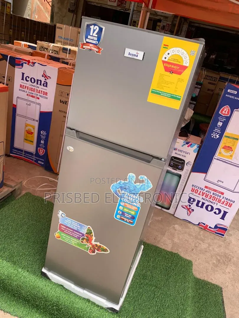 Icona Durable Double Door Fridge 136 Litres