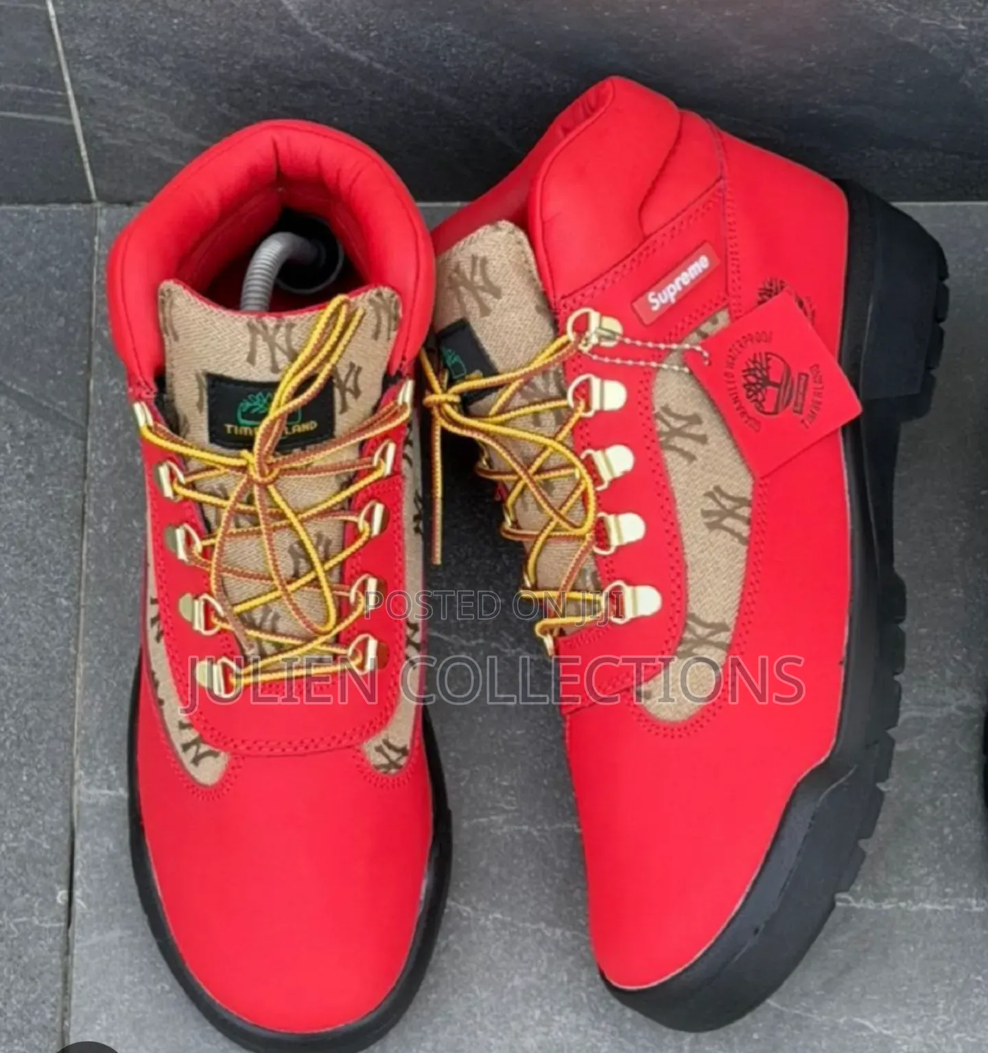 Timberland Supreme Field Boots Red Black