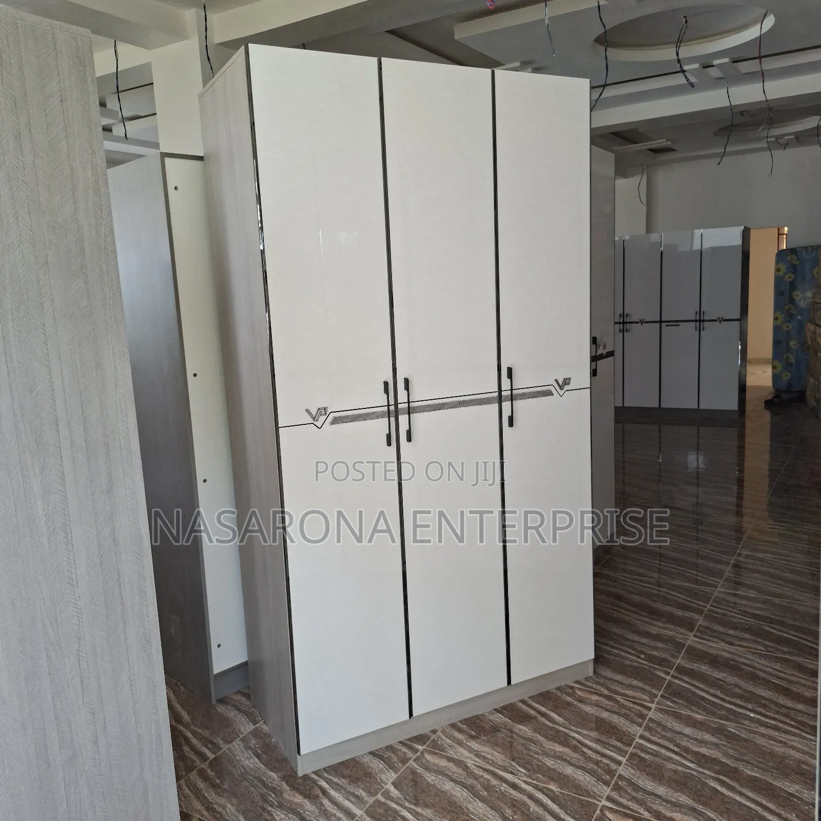High Gloss Double Wardrobe 120x55x220cm Kmo3+B+7