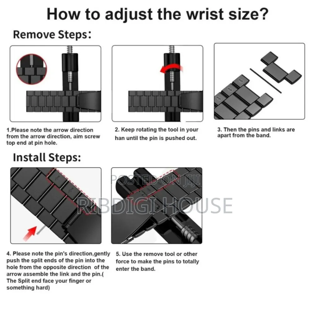 Pixel Stainless Steel Watch Strap