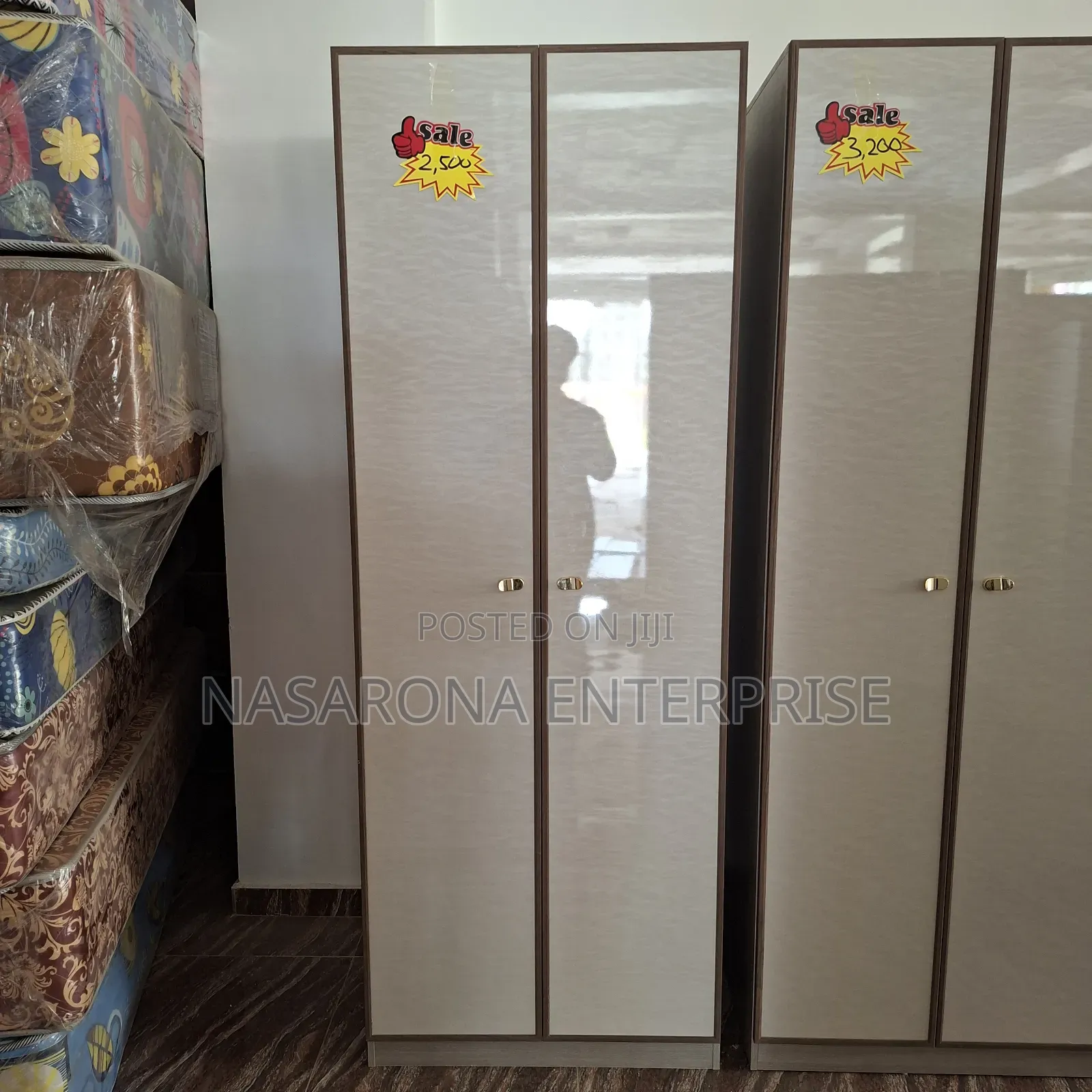 2 Door Single Wardrobe 80x55x220cm Kmo2-G-02