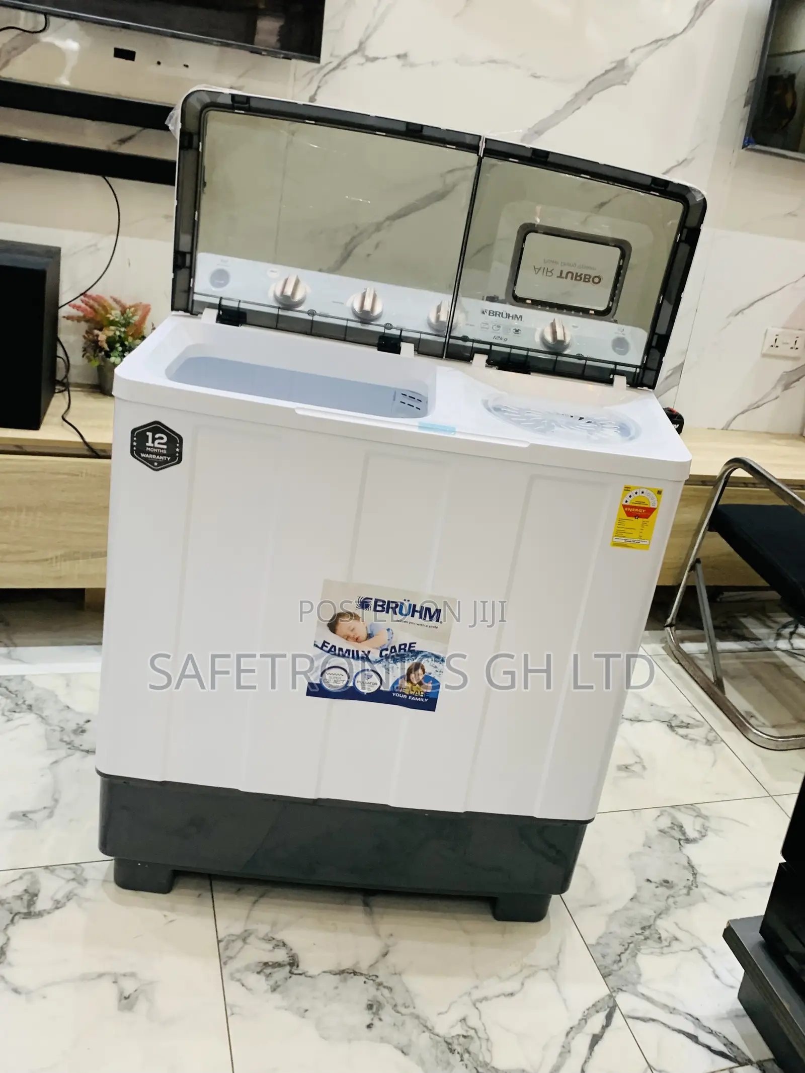 Ultra Good Bruhm 12kg Semi-Automatic Top Load Washing Machine