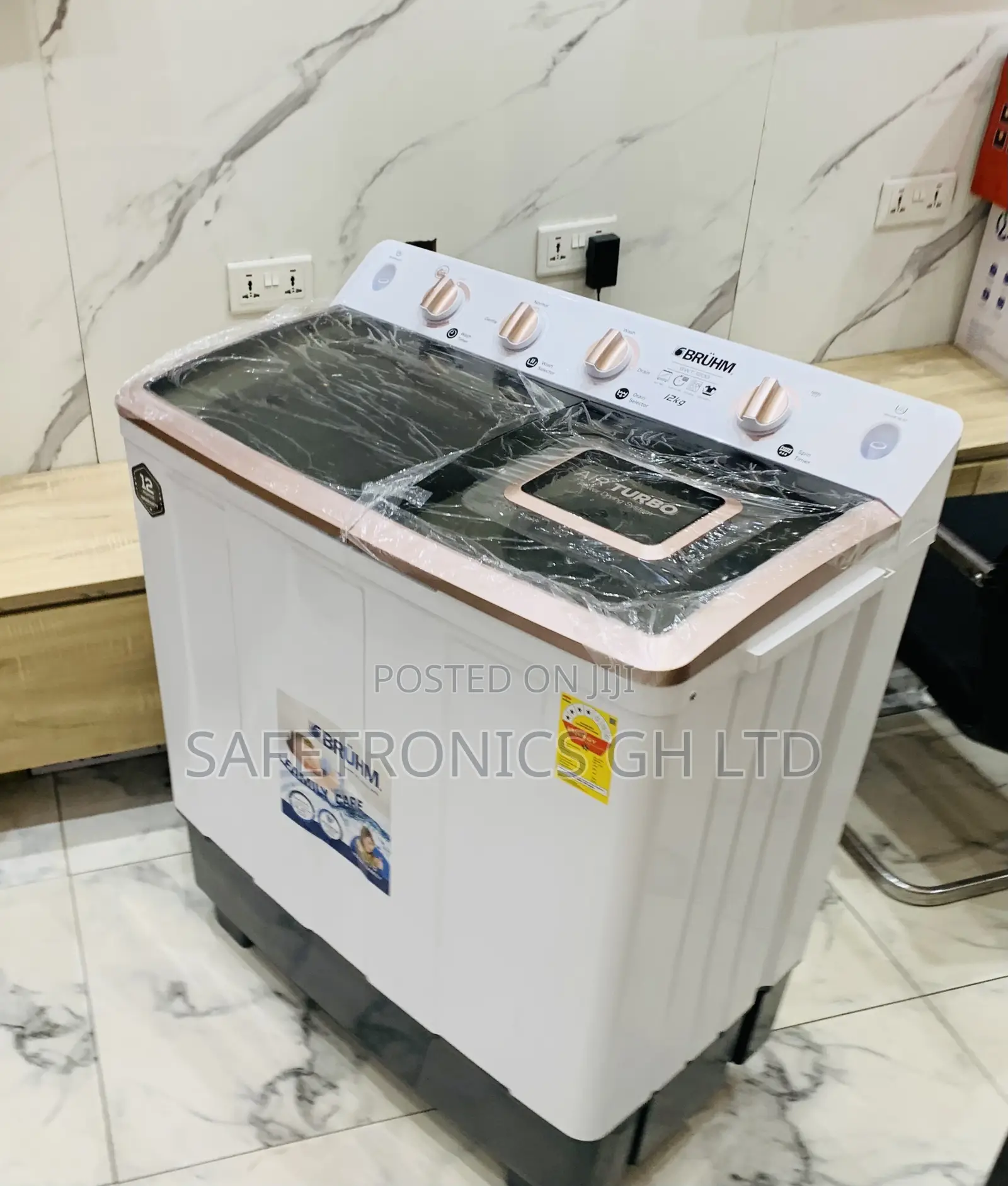 Ultra Sleek Bruhm 12kg Semi-Automatic Top Load Washing Machine