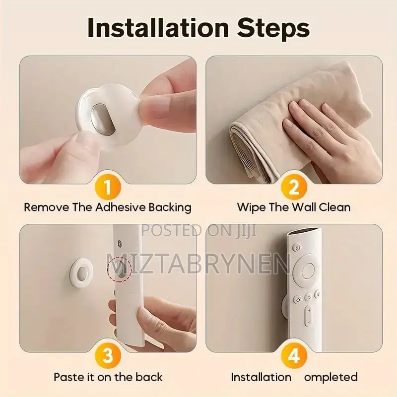 Magnetic Remote Control Holder - White