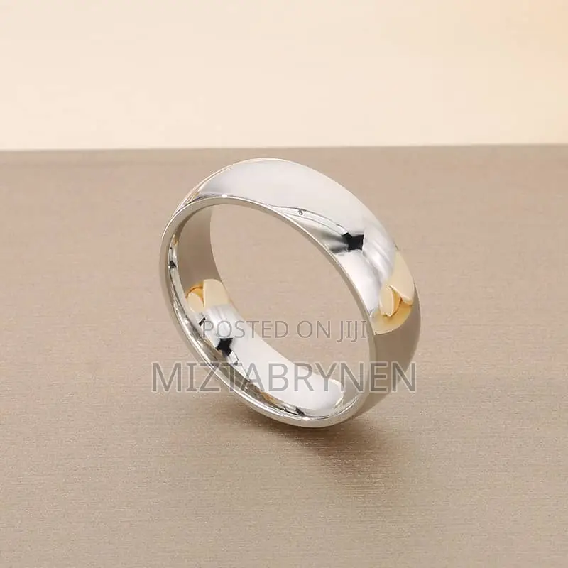 4mm Stainless Steel Couple Wedding Rings - Silver