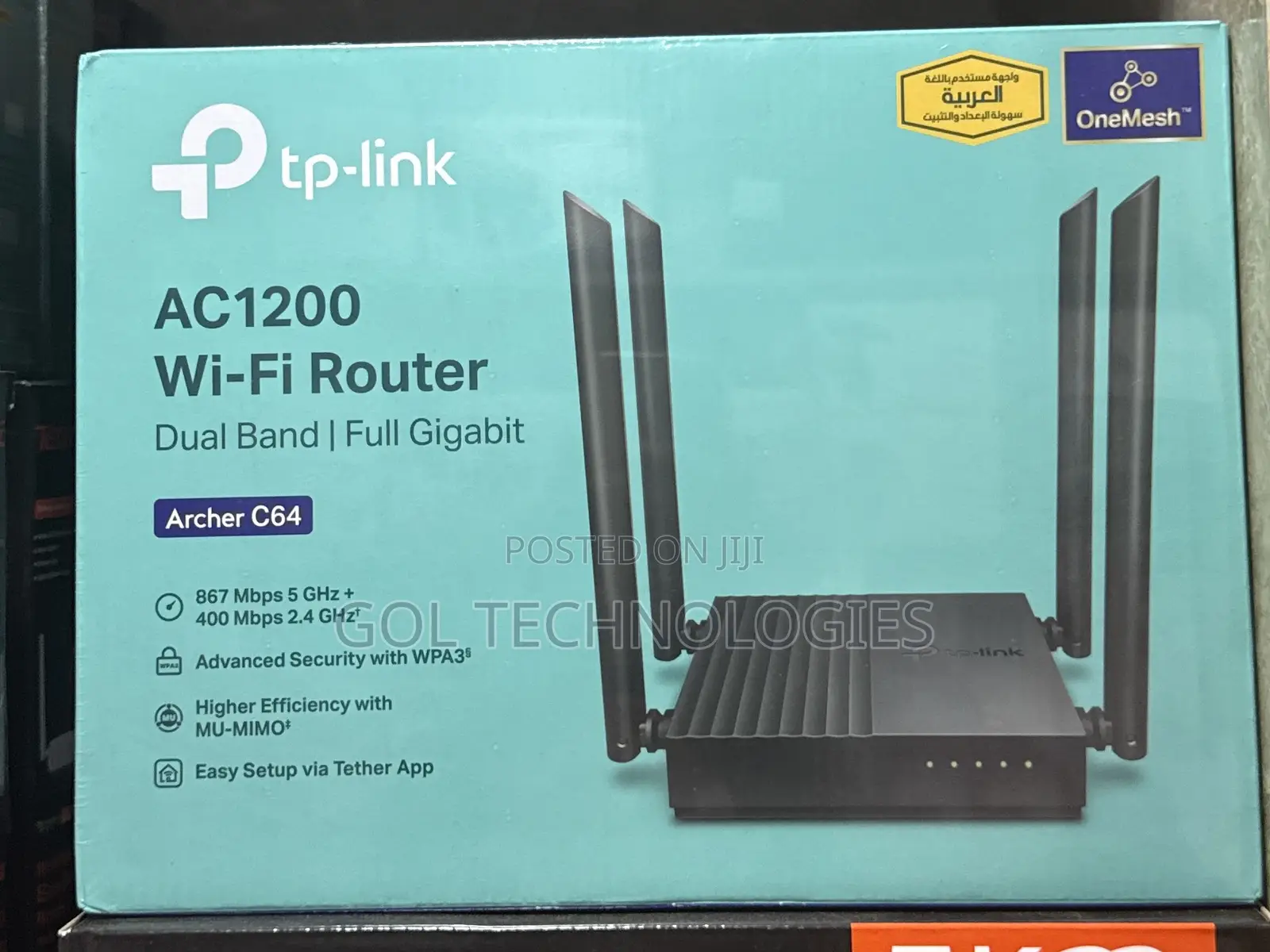 Tp-Link Archer C64 Dual-Band Full Gigabit Wifi Router Ac1200 One Mesh
