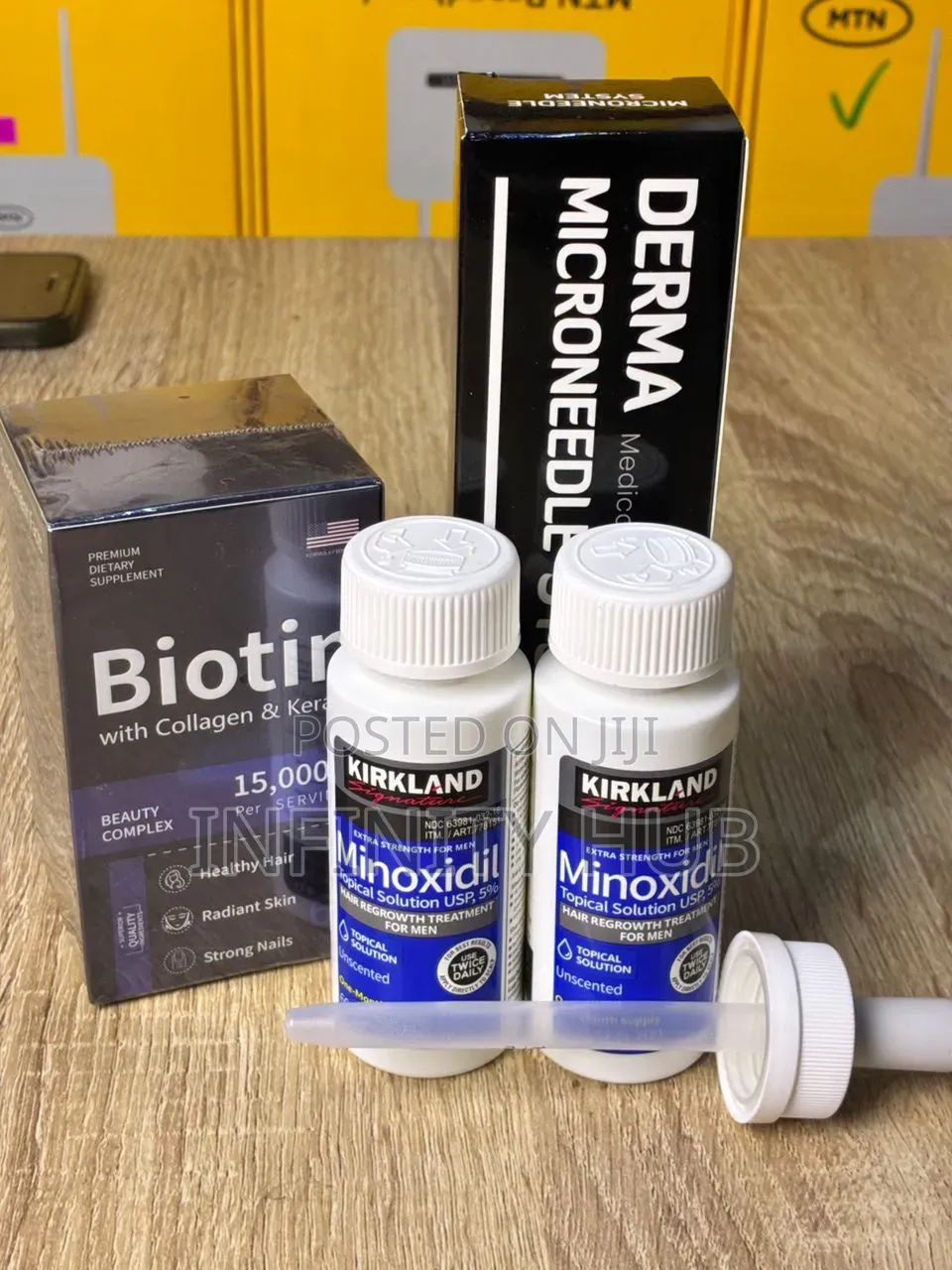 Kirkland Minoxidil, Keratin Biotin and Derma Stamp