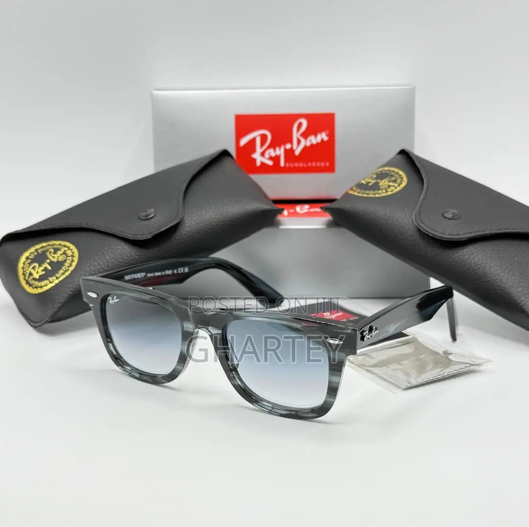 Rayban Wayfarer Striped Iconic Edge, Modern Twist Men’S Glasses