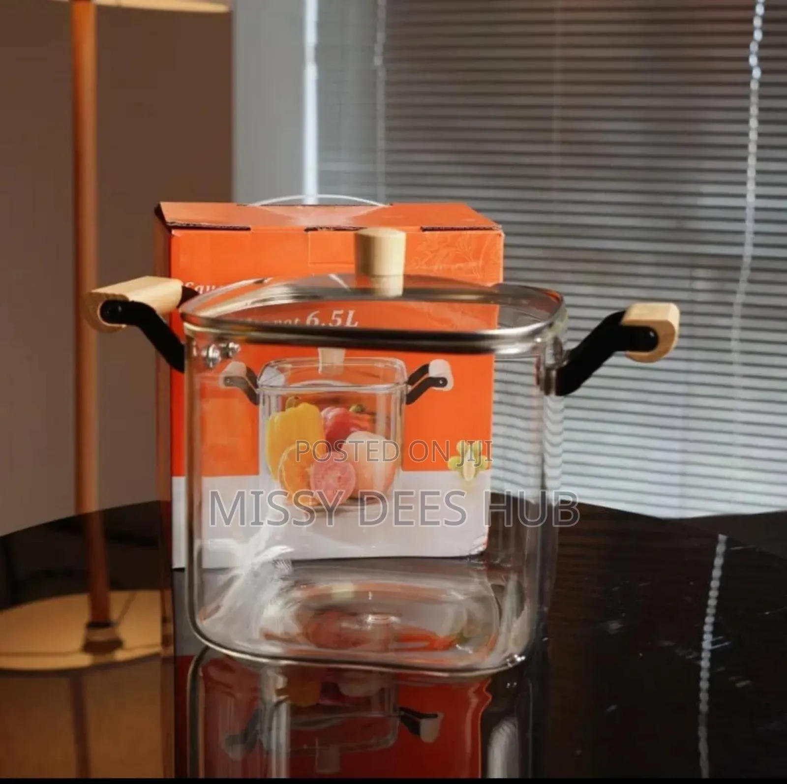 Square Glass Cooking Pot