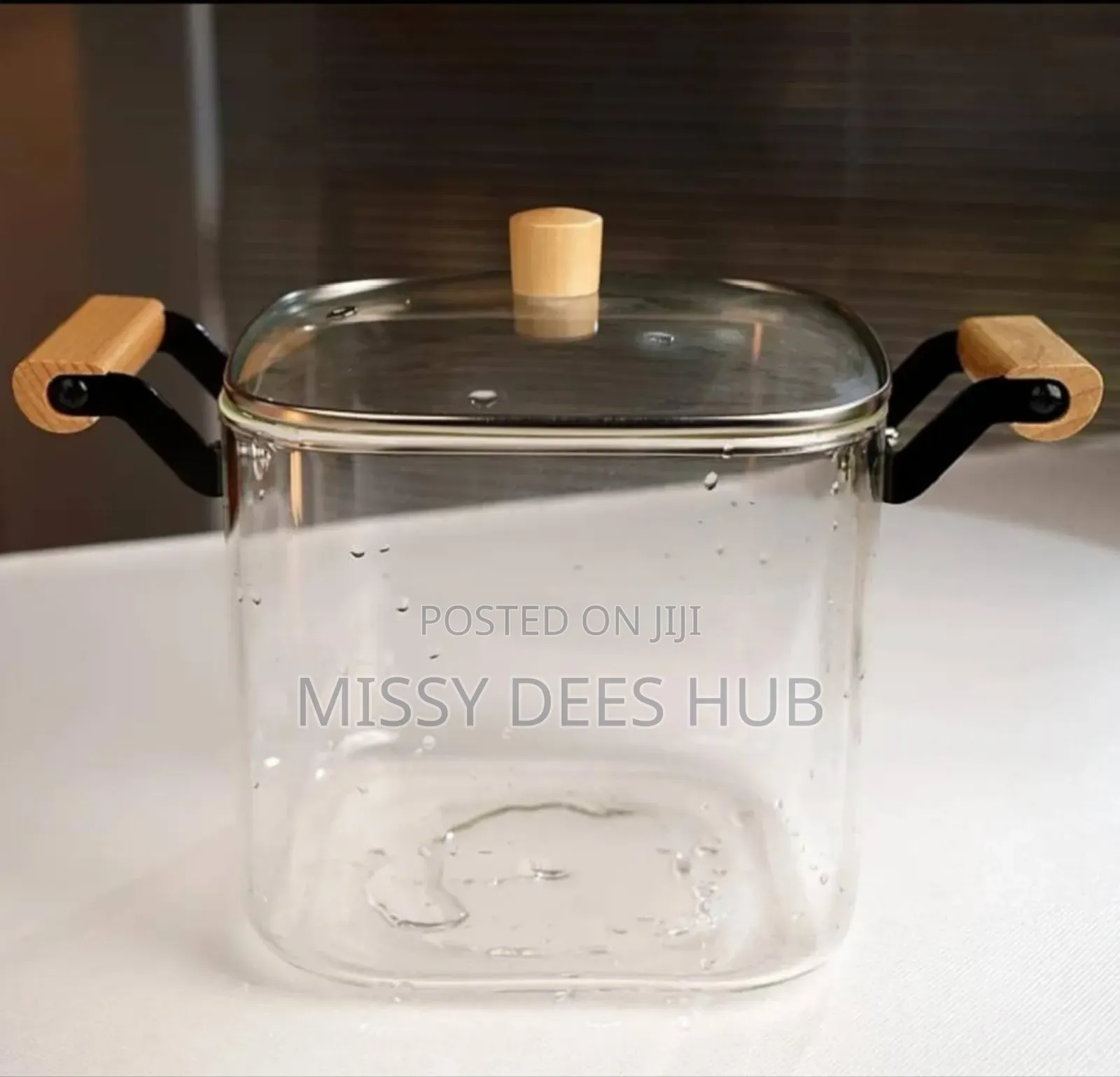 Square Glass Cooking Pot