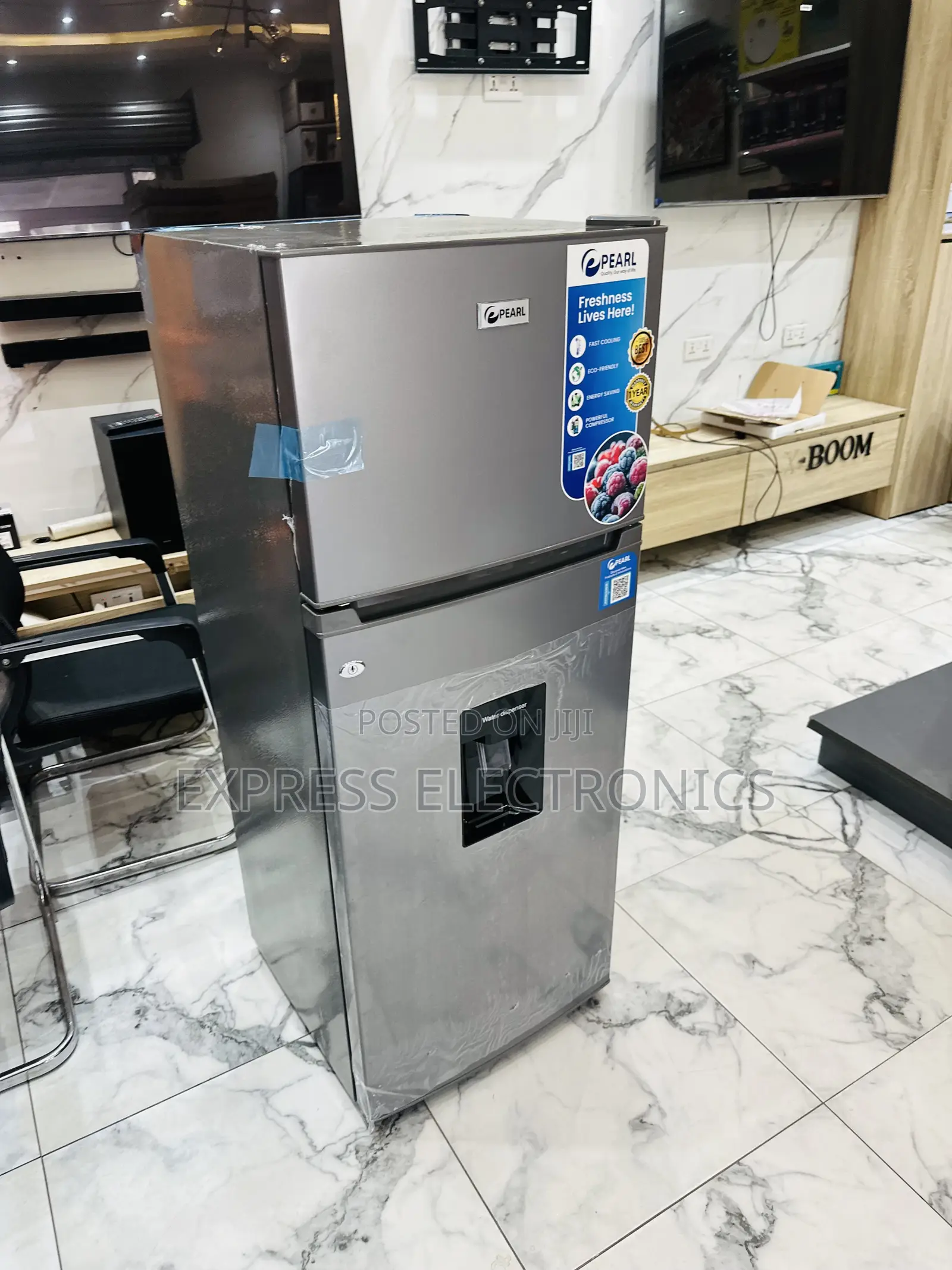 Better Deal on Pf-2521w0 Double Door Pearl Fridge Grey