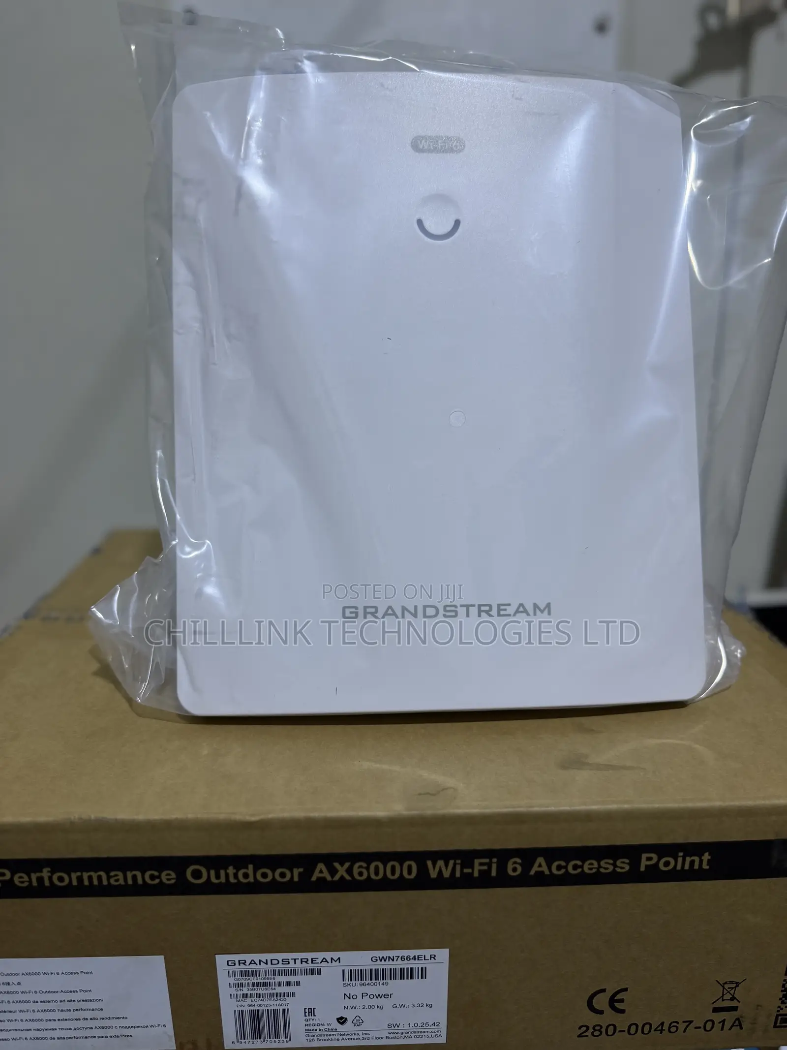 Grandstream Outdoor Long-Range Wi-Fi 6 Access Point Gwn7664elr