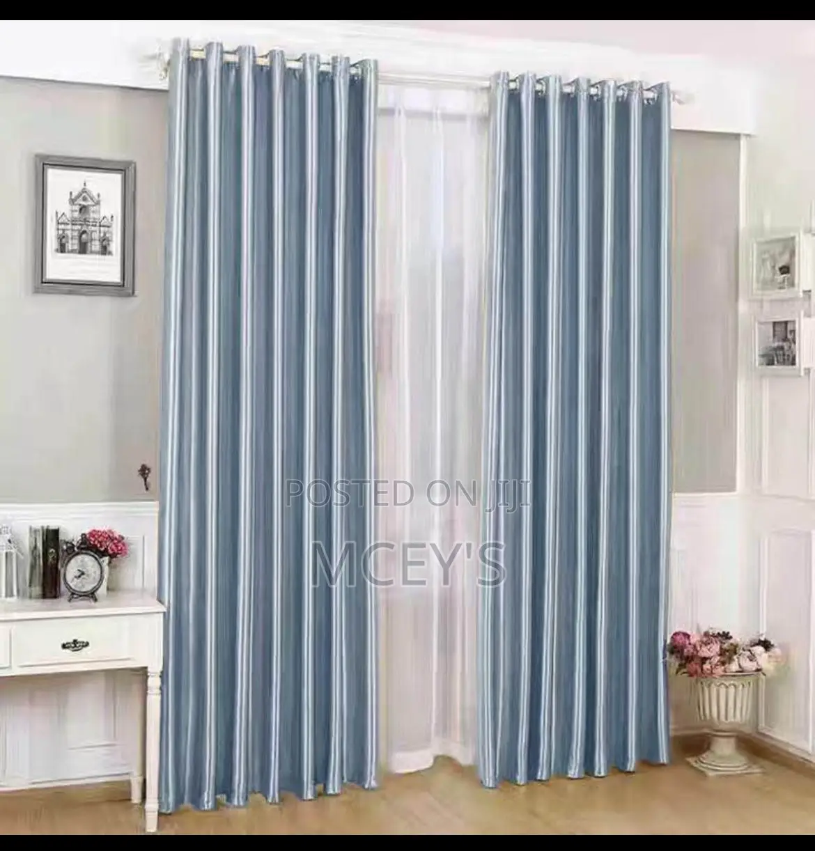 Sea Blue Sunblock Curtains