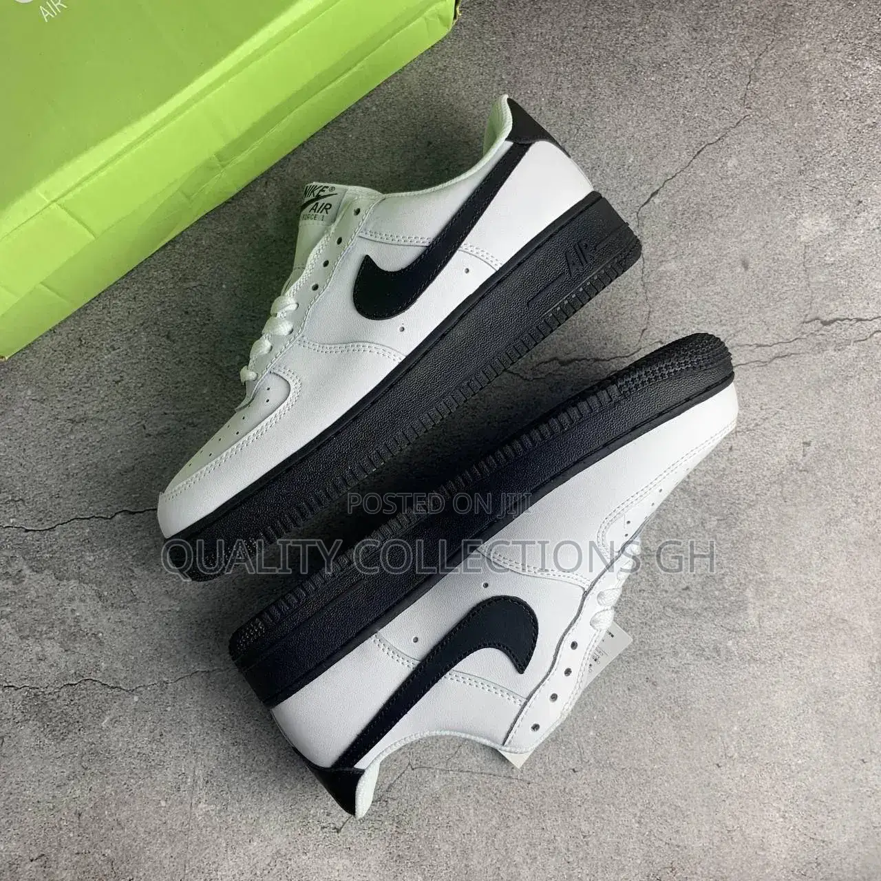 Airforce White With Black Sole