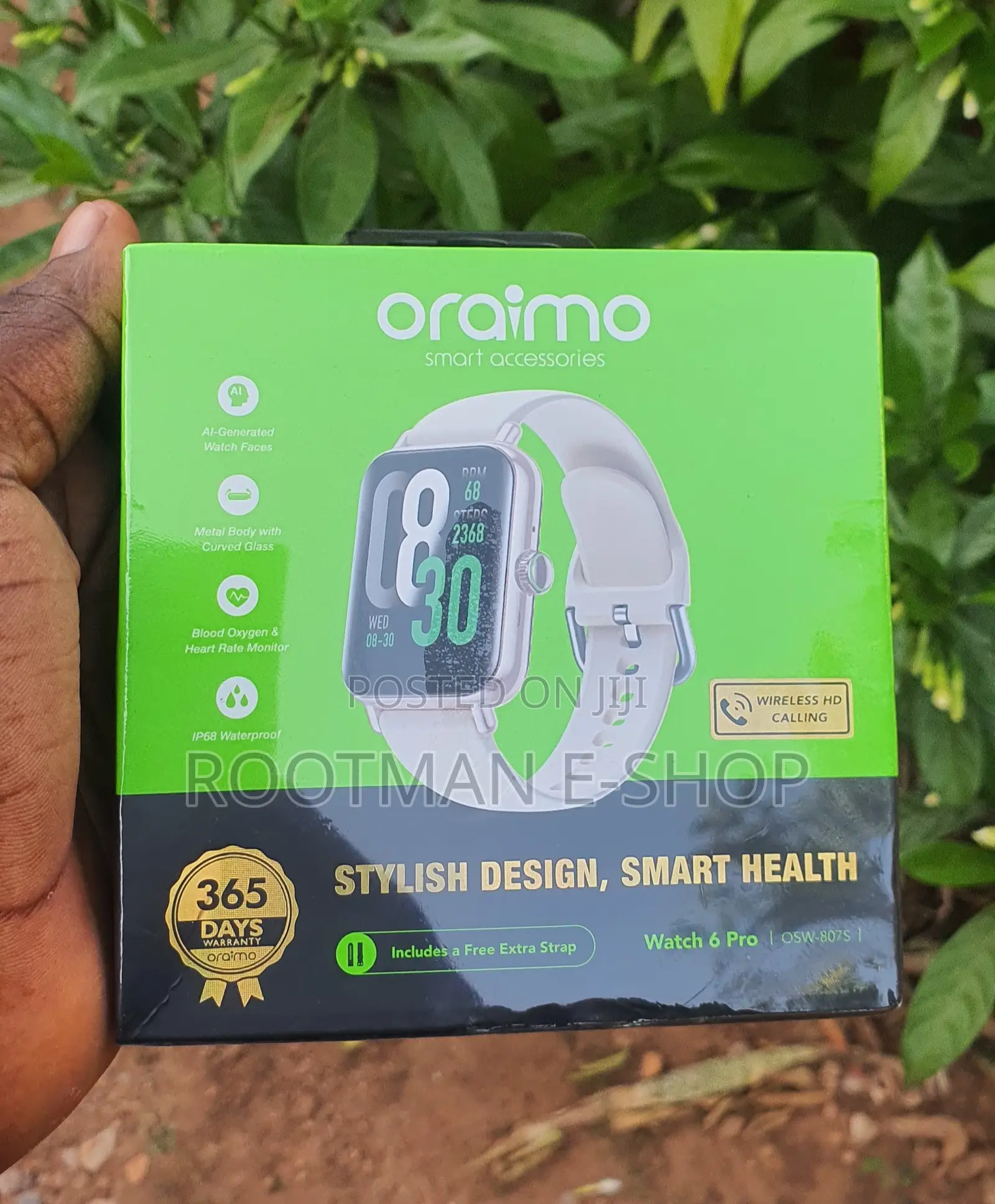 Watch 6pro Oraimo ( Cream Black Strap )