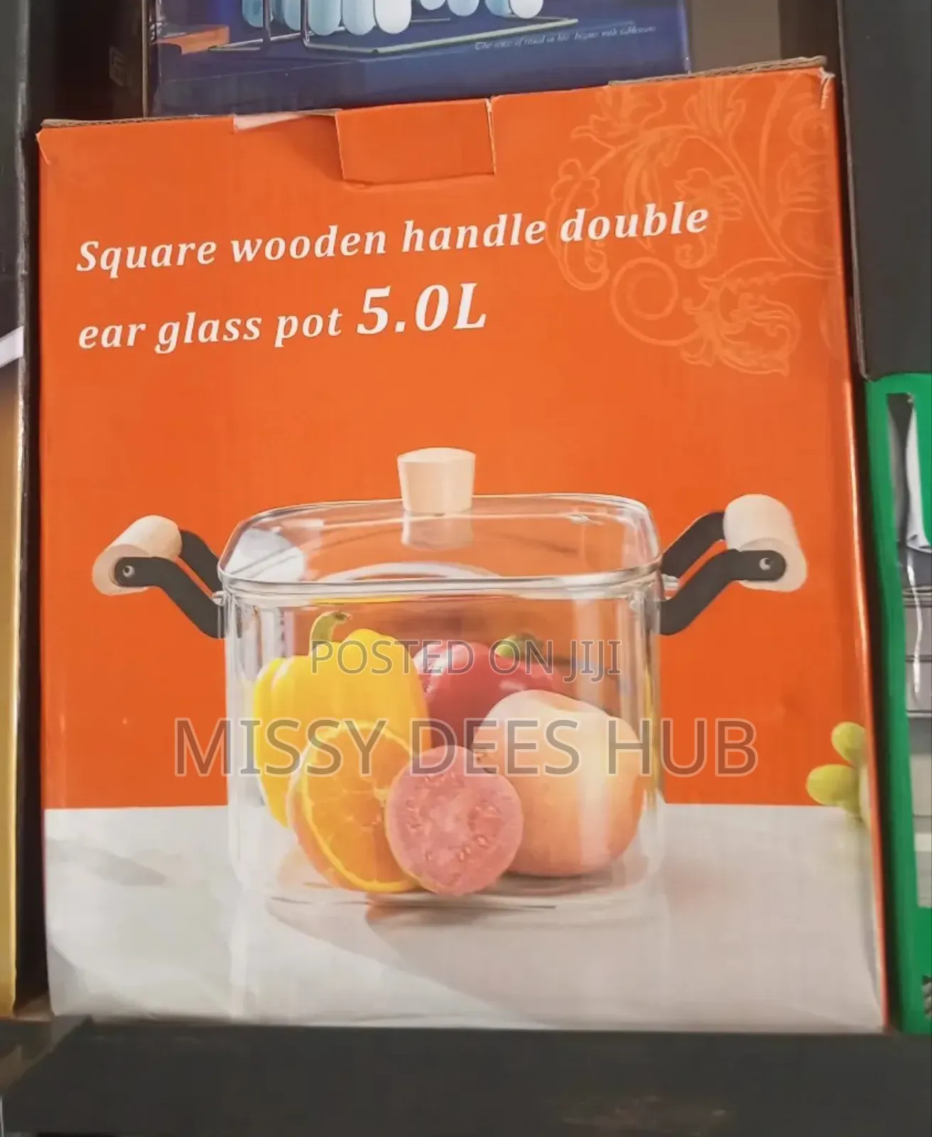 Square Glass Cooking Pot