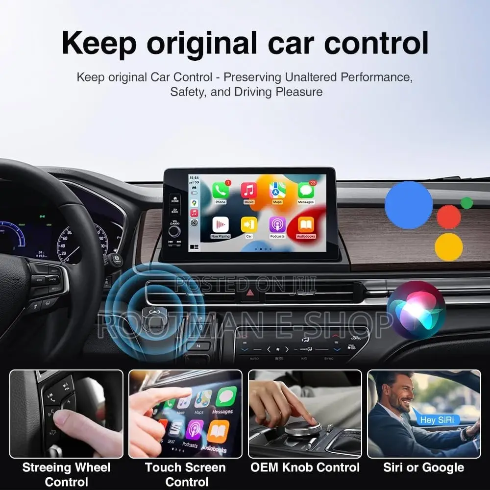 Wireless Carplay Adapter, Mini Carplay Android Auto Wireless 2-in-1