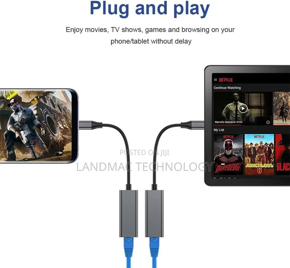 2-in-1 Usb-a/Usb-C to Gigabit Ethernet Adapter Rj45
