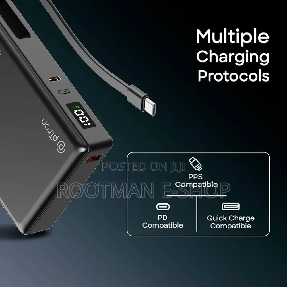 Power Bank 20000mah Pd35w Fast Charging Black - Wuw Y155